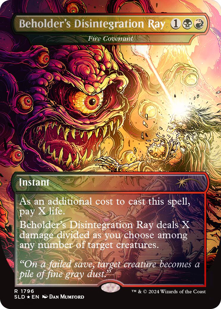 Beholder's Disintegration Ray - Fire Covenant (Rainbow Foil) [Secret Lair Drop Series] | Eastridge Sports Cards & Games