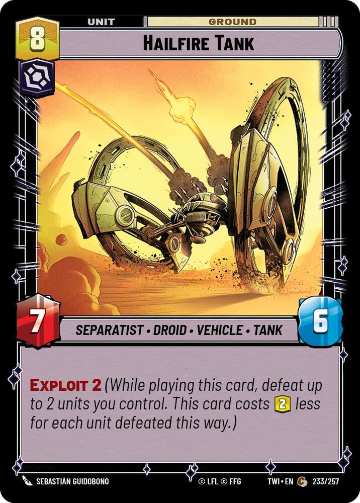 Hailfire Tank (233/257) (233/257) [Twilight of the Republic] | Eastridge Sports Cards & Games