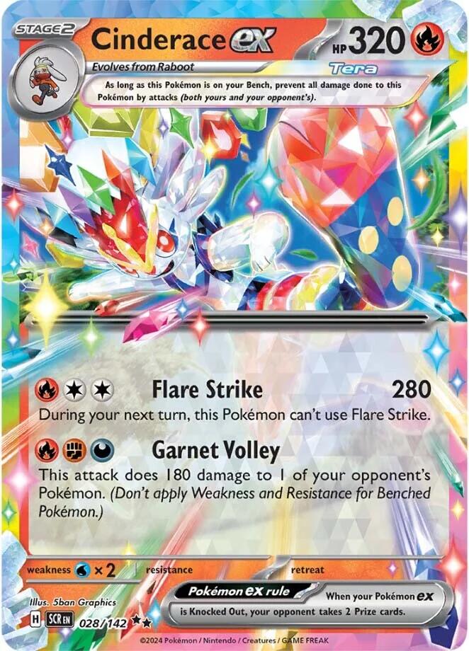 Cinderace ex (028/142) [Scarlet & Violet: Stellar Crown] | Eastridge Sports Cards & Games