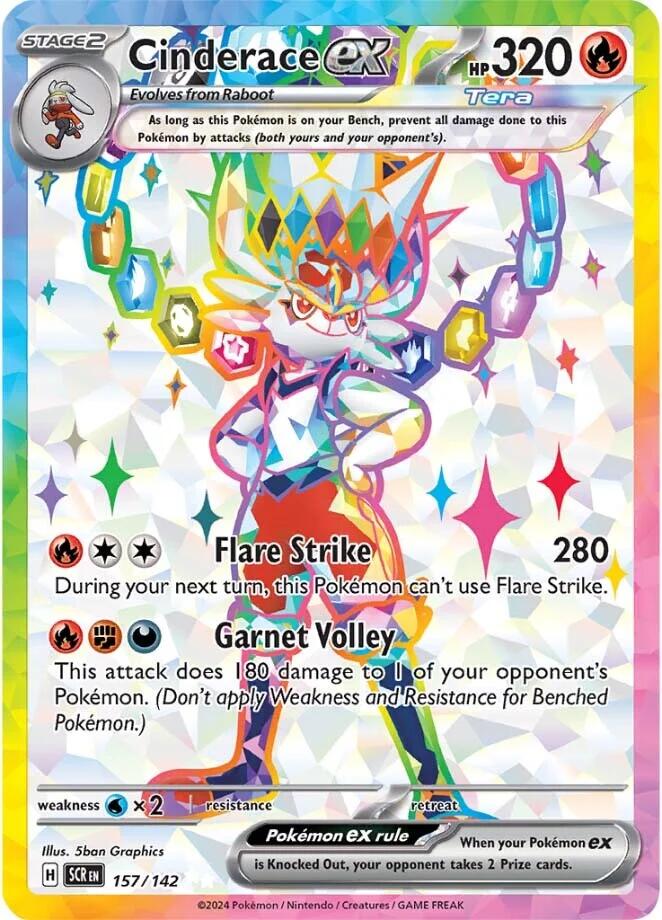 Cinderace ex (157/142) [Scarlet & Violet: Stellar Crown] | Eastridge Sports Cards & Games