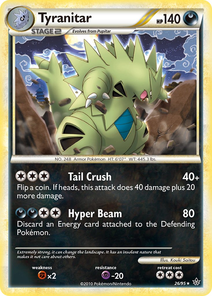 Tyranitar (26/95) (Theme Deck Exclusive) [HeartGold & SoulSilver: Unleashed] | Eastridge Sports Cards & Games