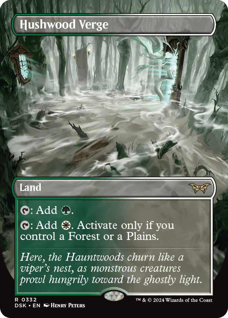 Hushwood Verge (Borderless) [Duskmourn: House of Horror] | Eastridge Sports Cards & Games