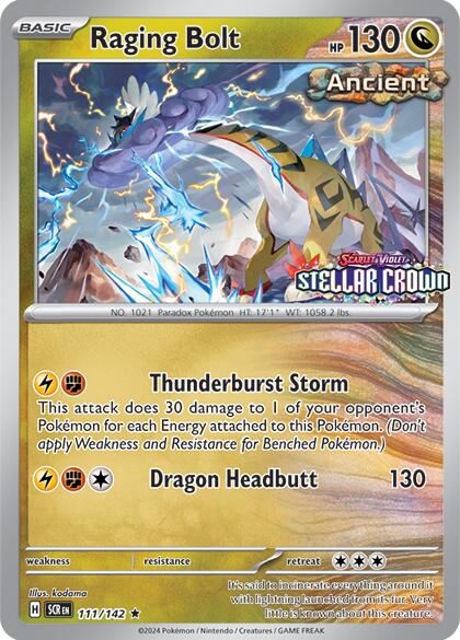 Raging Bolt (111/142) (Cosmo Holo - Best Buy Exclusive) [Miscellaneous Cards] | Eastridge Sports Cards & Games