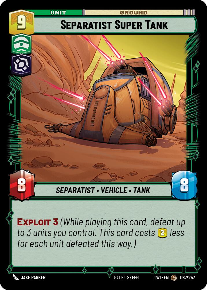 Separatist Super Tank (087/257) (087/257) [Twilight of the Republic] | Eastridge Sports Cards & Games