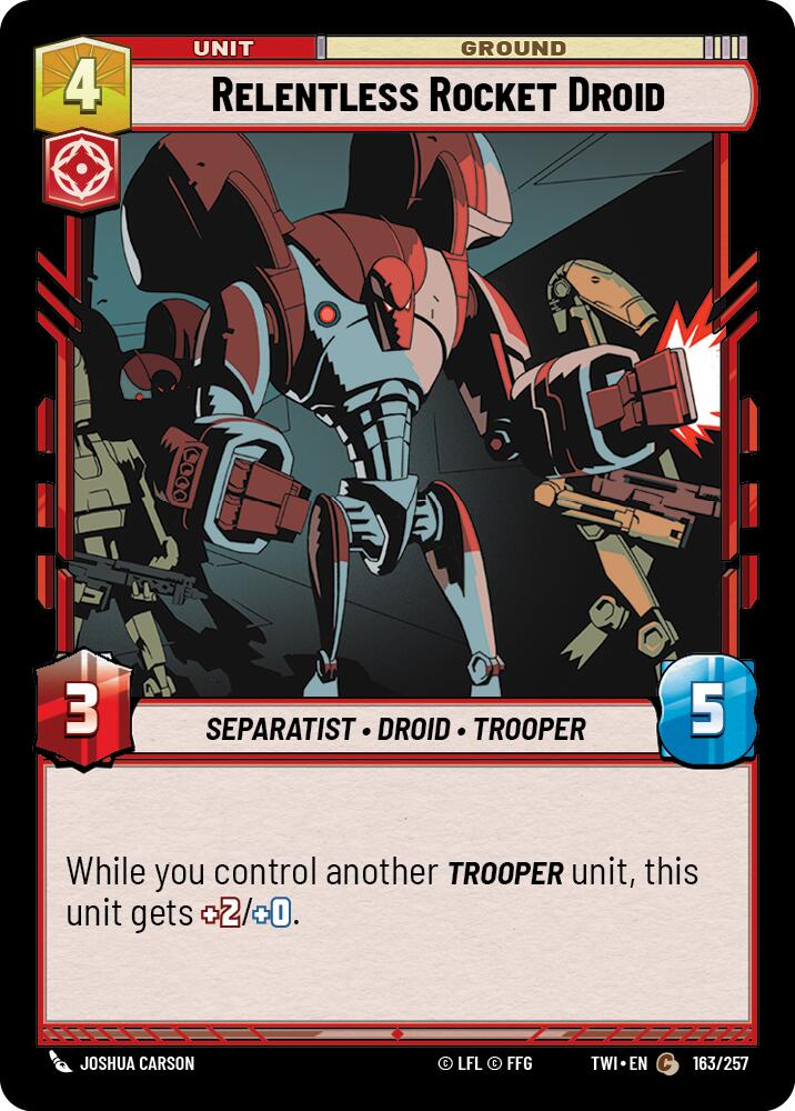 Relentless Rocket Droid (163/257) (163/257) [Twilight of the Republic] | Eastridge Sports Cards & Games