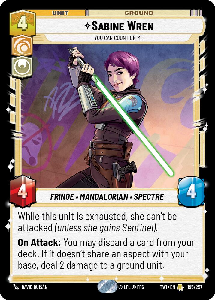Sabine Wren - You Can Count On Me (195/257) (195/257) [Twilight of the Republic] | Eastridge Sports Cards & Games