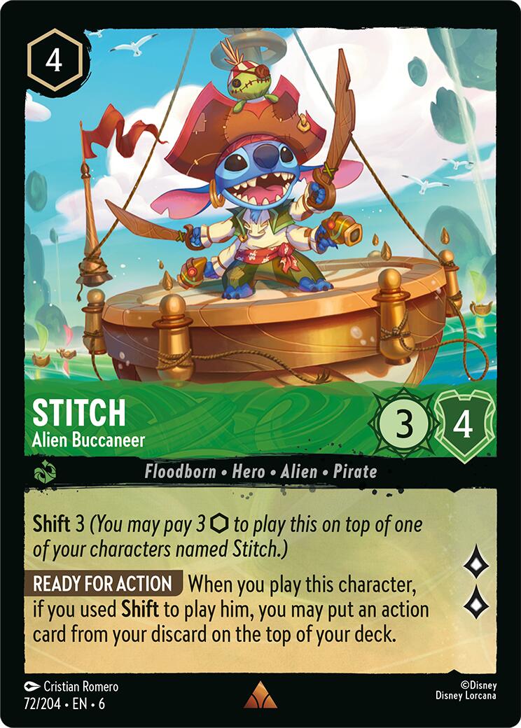 Stitch - Alien Buccaneer (72/204) [Azurite Sea] | Eastridge Sports Cards & Games
