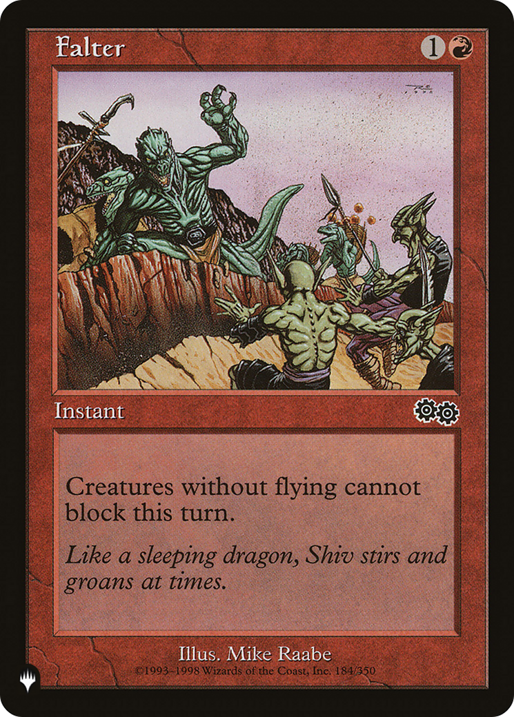 Falter [The List] | Eastridge Sports Cards & Games