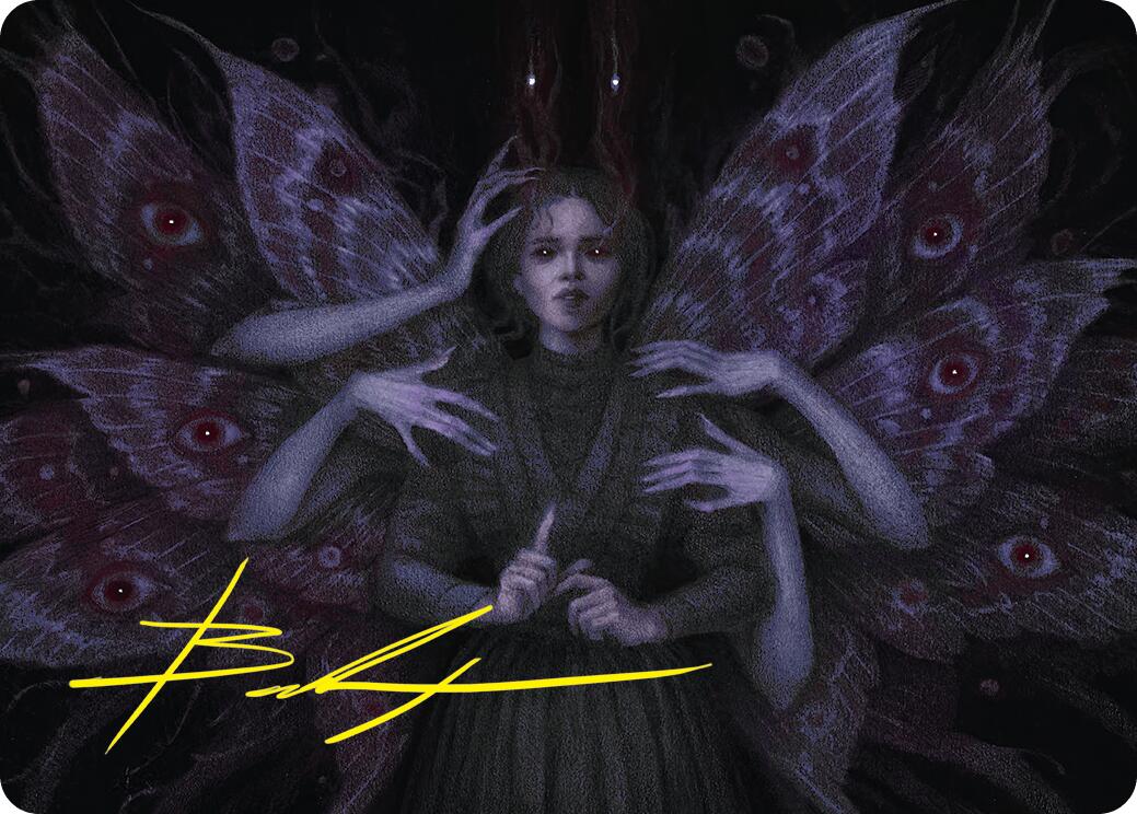 Demonic Counsel Art Card (7/54) (Gold-Stamped Signature) [Duskmourn: House of Horror Art Series] | Eastridge Sports Cards & Games