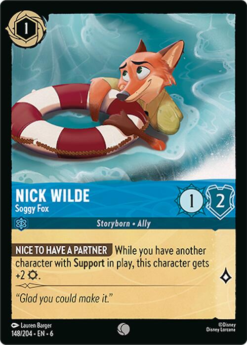 Nick Wilde - Soggy Fox (148/204) [Azurite Sea] | Eastridge Sports Cards & Games