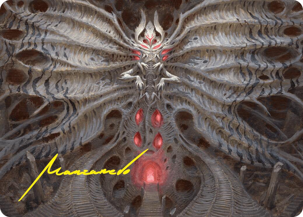 Valgavoth, Terror Eater Art Card (Gold-Stamped Signature) [Duskmourn: House of Horror Art Series] | Eastridge Sports Cards & Games