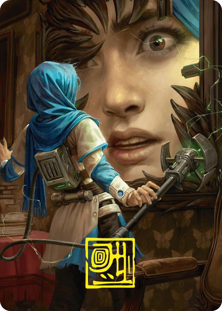 Reality Is Mine to Control Art Card (Gold-Stamped Signature) [Duskmourn: House of Horror Art Series] | Eastridge Sports Cards & Games