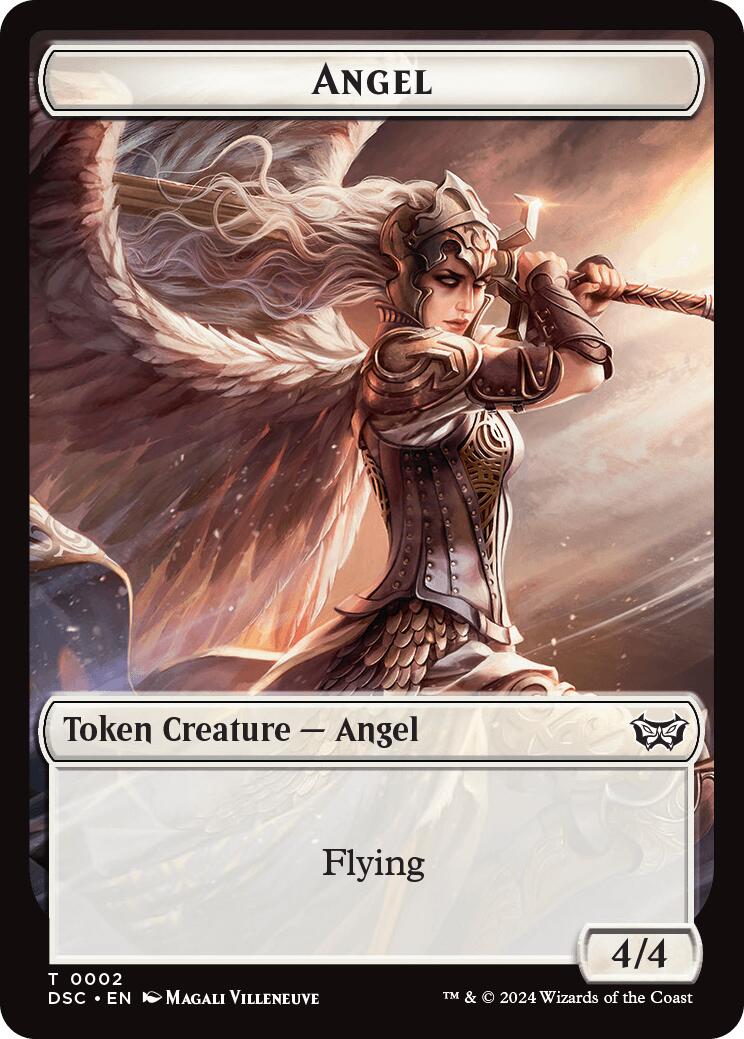 Angel // Glimmer Double-Sided Token [Duskmourn: House of Horror Commander Tokens] | Eastridge Sports Cards & Games