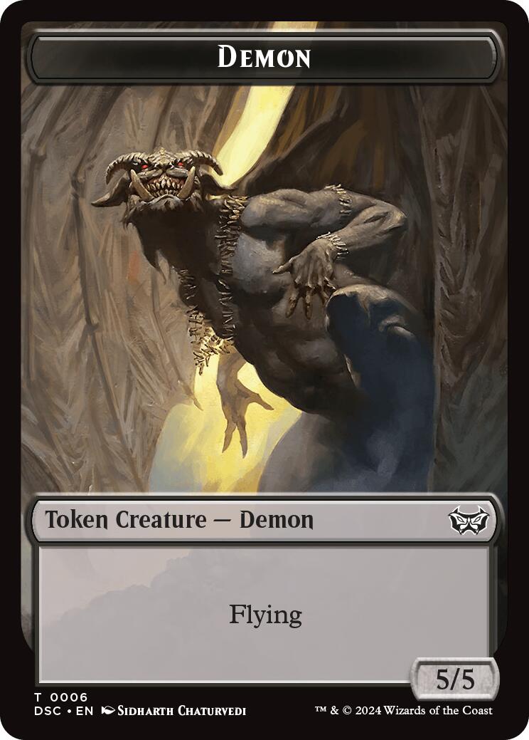 Demon // Bird Double-Sided Token [Duskmourn: House of Horror Commander Tokens] | Eastridge Sports Cards & Games