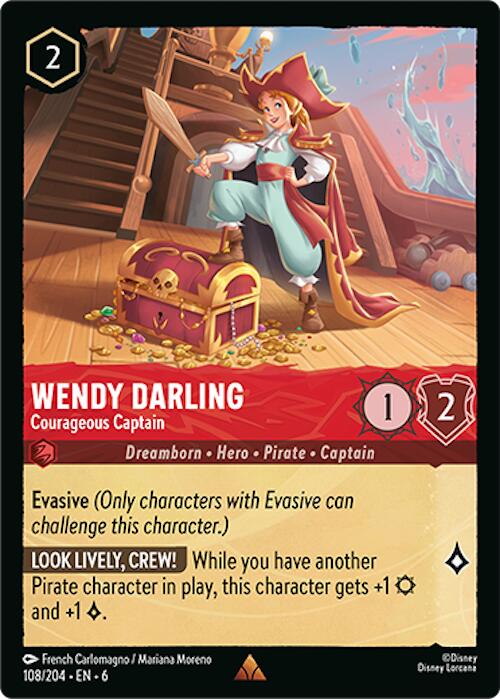 Wendy Darling - Courageous Captain (108/204) [Azurite Sea] | Eastridge Sports Cards & Games