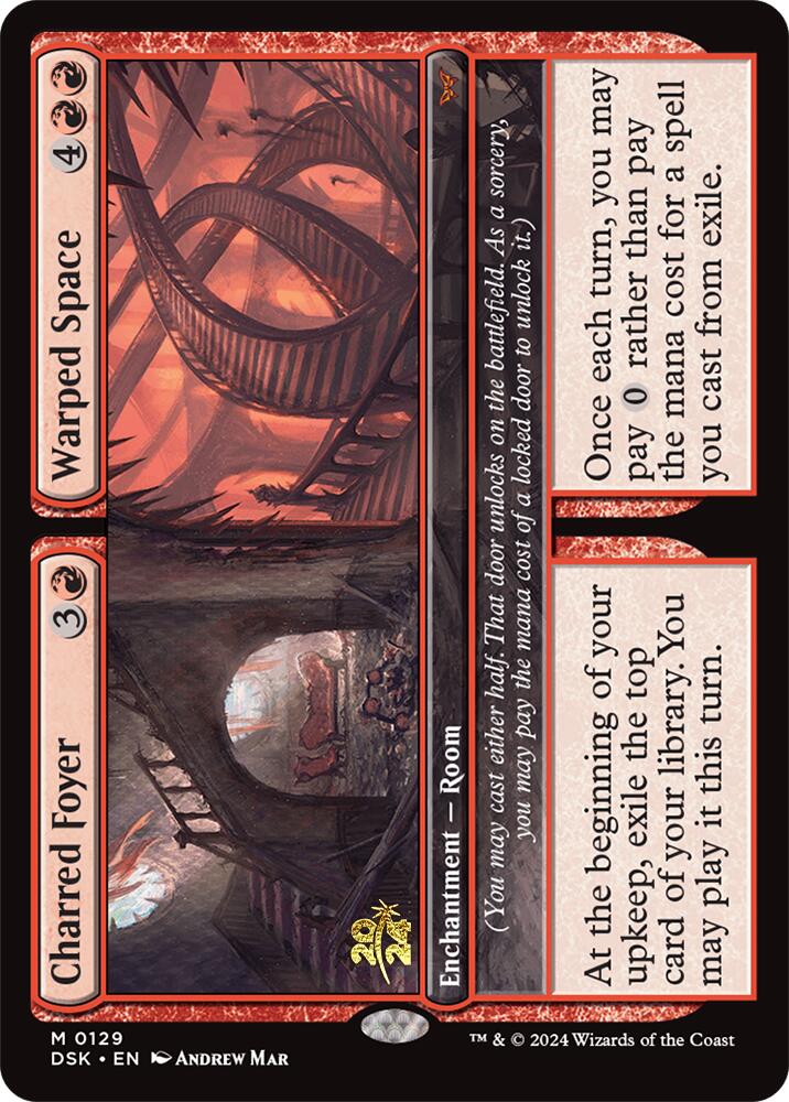 Charred Foyer // Warped Space [Duskmourn: House of Horror Prerelease Promos] | Eastridge Sports Cards & Games