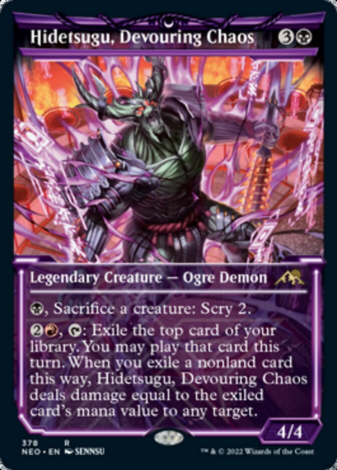 Hidetsugu, Devouring Chaos (Showcase Soft Glow) [Kamigawa: Neon Dynasty] | Eastridge Sports Cards & Games