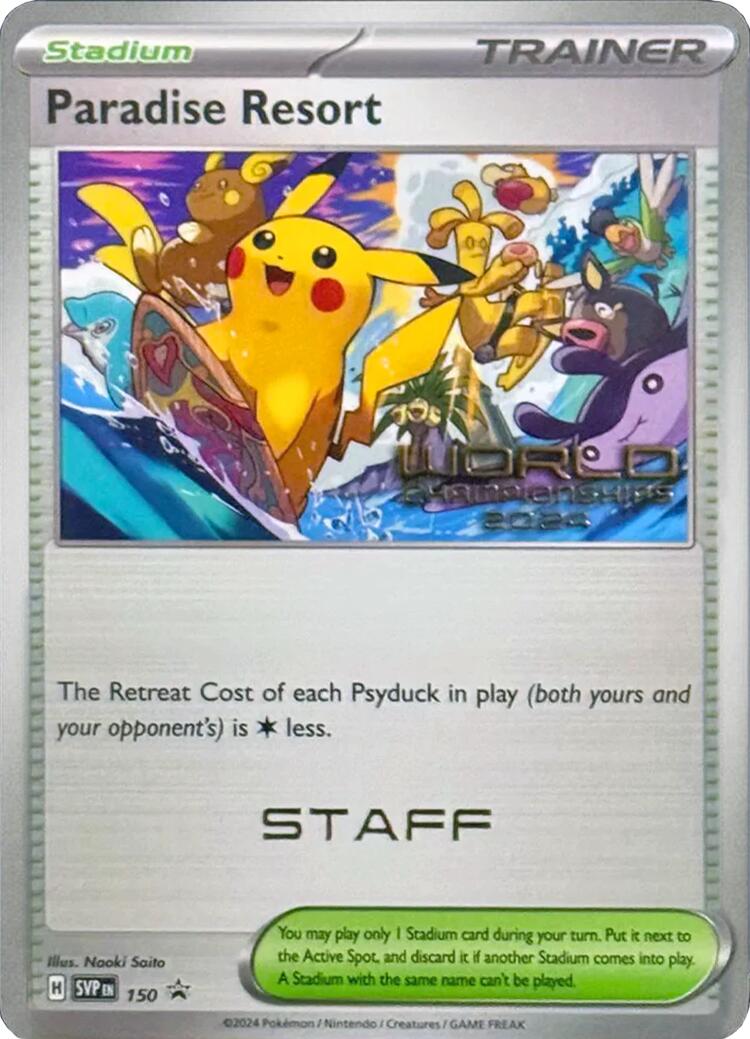 Paradise Resort (150) (World Championships 2024) (Staff) [Scarlet & Violet: Black Star Promos] | Eastridge Sports Cards & Games