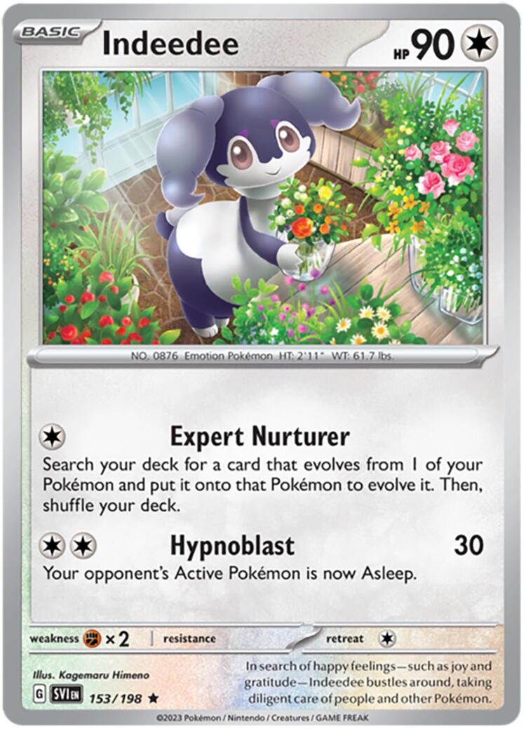 Indeedee (153/198) (Theme Deck Exclusive) [Scarlet & Violet: Base Set] | Eastridge Sports Cards & Games