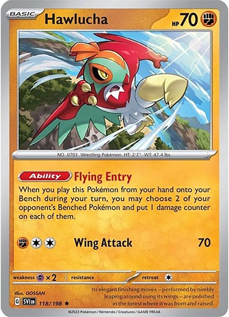 Hawlucha (118/198) (Theme Deck Exclusive) [Scarlet & Violet: Base Set] | Eastridge Sports Cards & Games