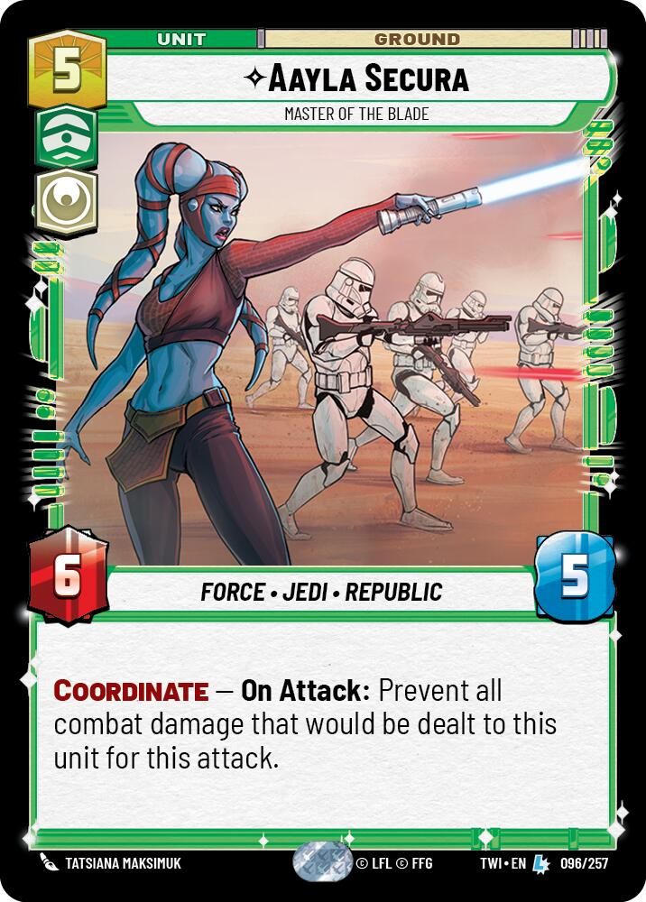 Aayla Secura - Master of the Blade (096/257) (096/257) [Twilight of the Republic] | Eastridge Sports Cards & Games