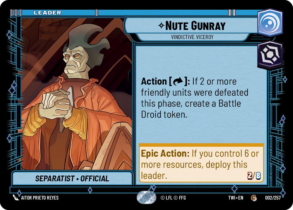 Nute Gunray - Vindictive Viceroy (002/257) (002/257) [Twilight of the Republic] | Eastridge Sports Cards & Games