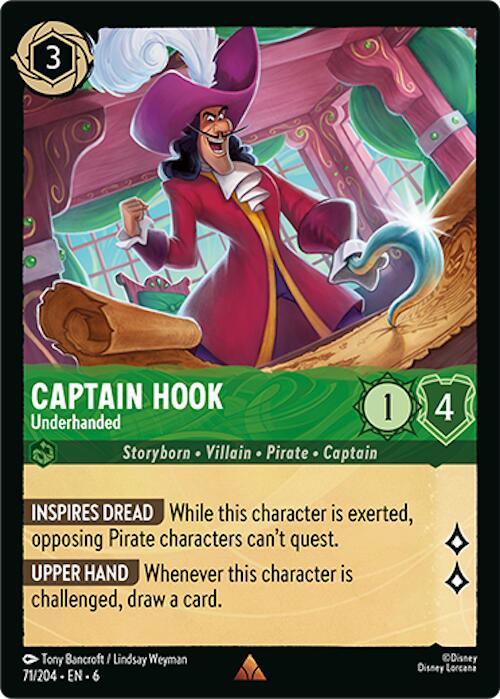 Captain Hook - Underhanded (71/204) [Azurite Sea] | Eastridge Sports Cards & Games