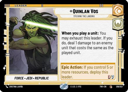 Quinlan Vos - Sticking the Landing (018/257) - Twilight of the Republic