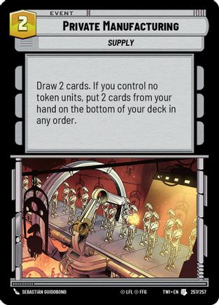 Private Manufacturing (257/257) - Twilight of the Republic