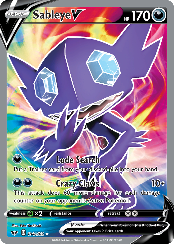 Sableye V (194/202) [Sword & Shield: Base Set] | Eastridge Sports Cards & Games