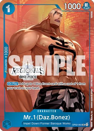 Mr.1 (Daz.Bonez) (Online Regional 2024 Vol. 3) [One Piece Promotion Cards] | Eastridge Sports Cards & Games