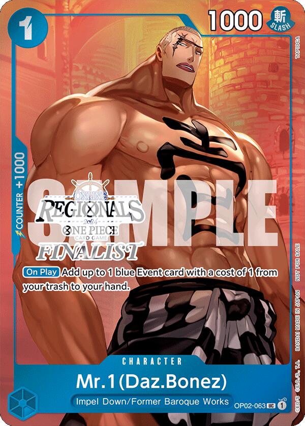 Mr.1 (Daz.Bonez) (Online Regional 2024 Vol. 3) [Finalist] [One Piece Promotion Cards] | Eastridge Sports Cards & Games