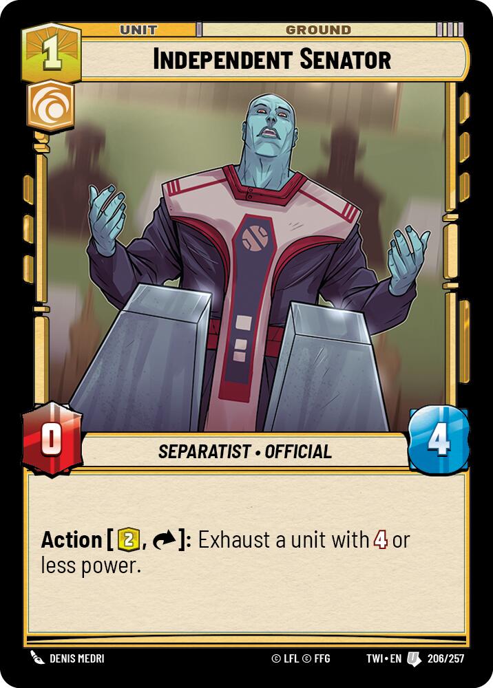 Independent Senator (206/257) (206/257) [Twilight of the Republic] | Eastridge Sports Cards & Games