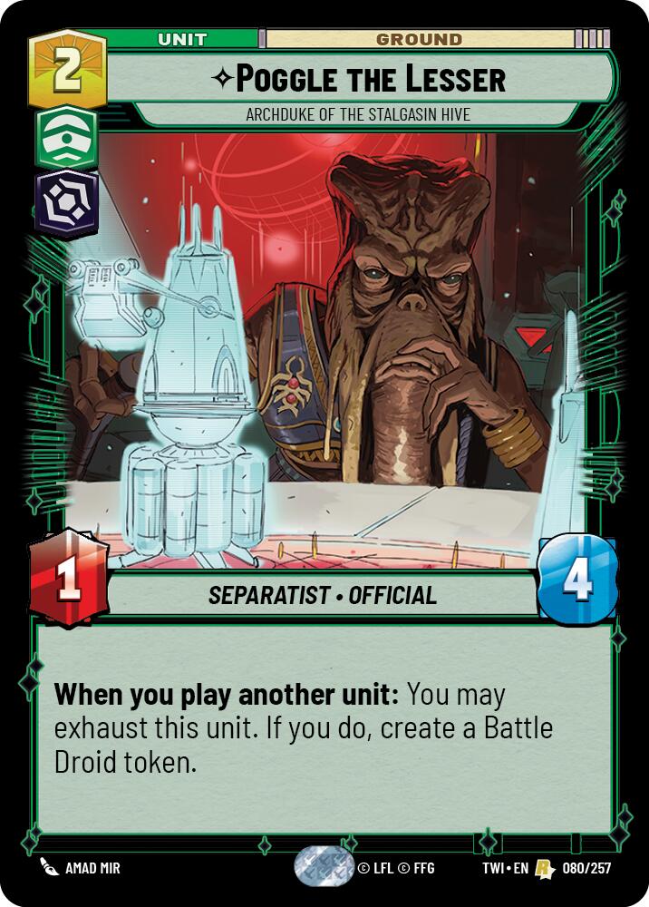 Poggle the Lesser - Archduke of the Stalgasin Hive (080/257) (080/257) [Twilight of the Republic] | Eastridge Sports Cards & Games