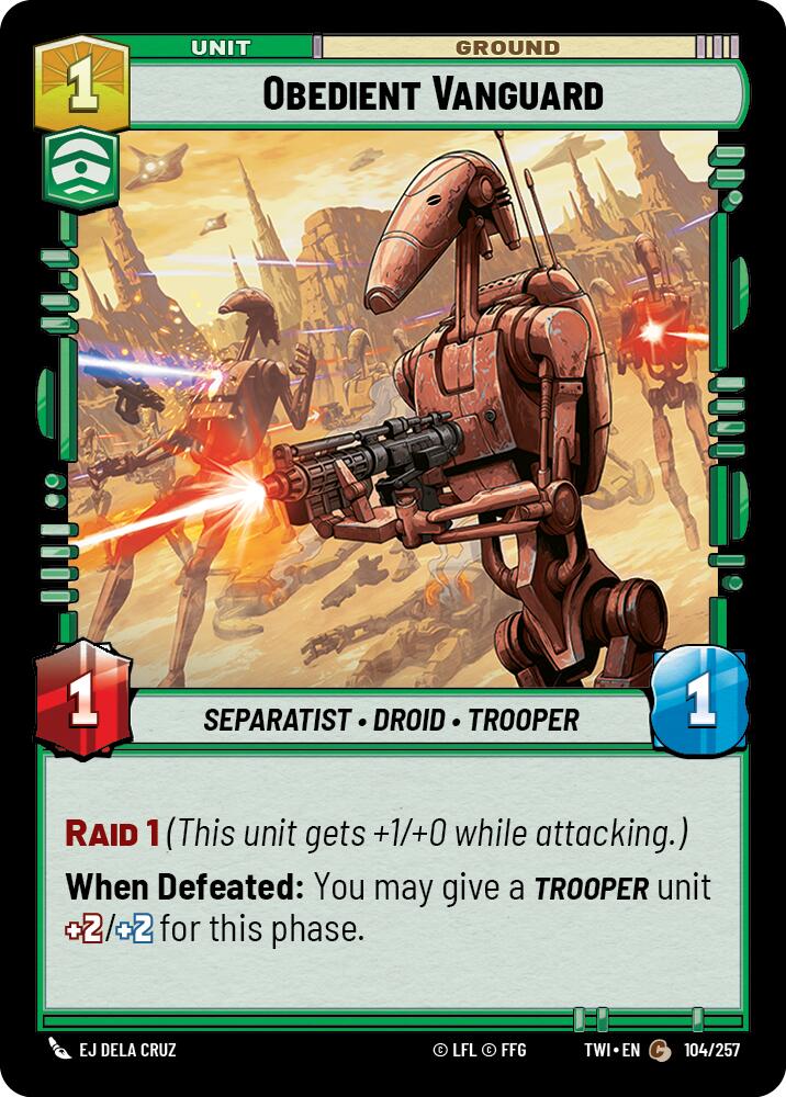 Obedient Vanguard (104/257) (104/257) [Twilight of the Republic] | Eastridge Sports Cards & Games