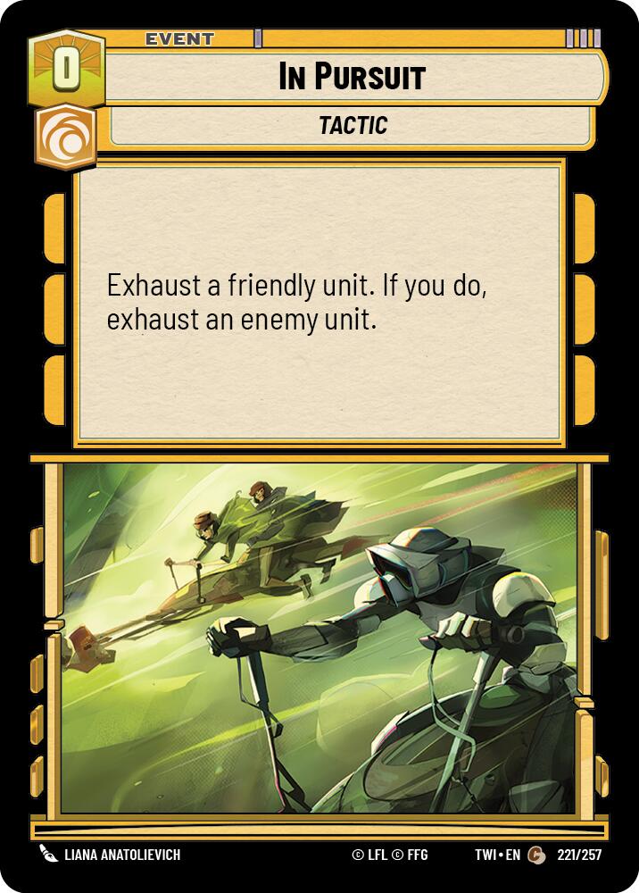 In Pursuit (221/257) (221/257) [Twilight of the Republic] | Eastridge Sports Cards & Games