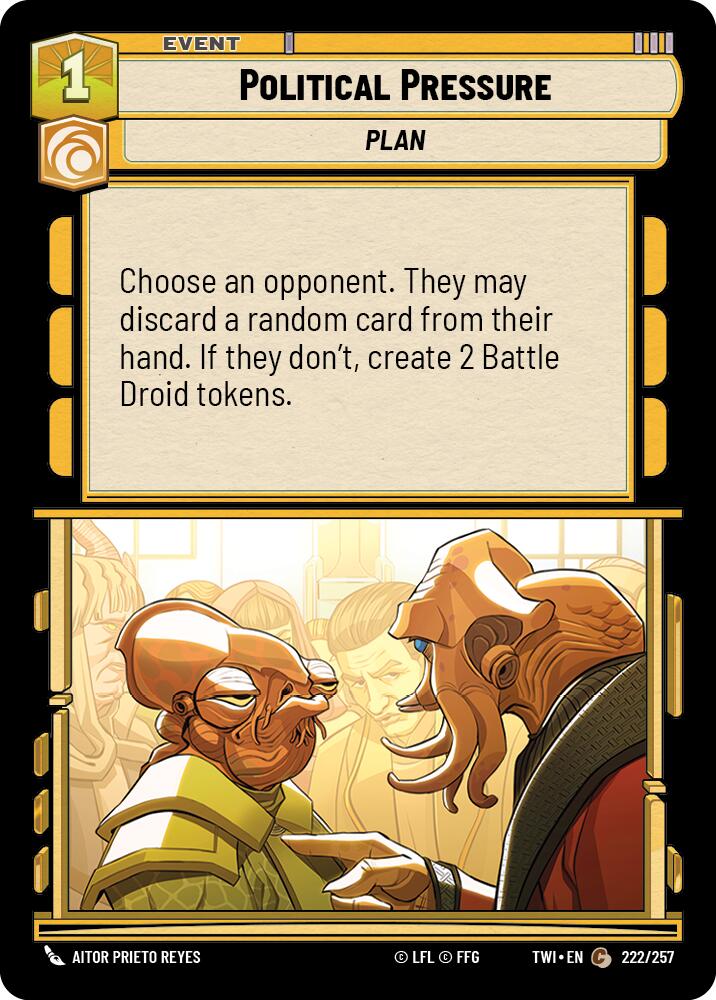 Political Pressure (222/257) (222/257) [Twilight of the Republic] | Eastridge Sports Cards & Games