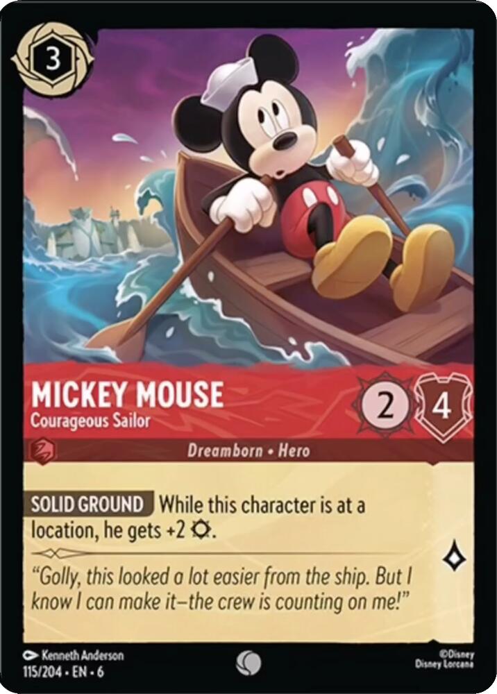 Mickey Mouse - Courageous Sailor (115/204) [Azurite Sea] | Eastridge Sports Cards & Games