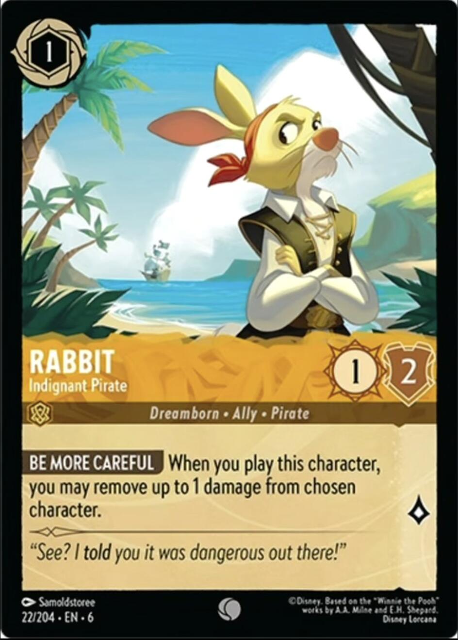 Rabbit - Indignant Pirate (22/204) [Azurite Sea] | Eastridge Sports Cards & Games