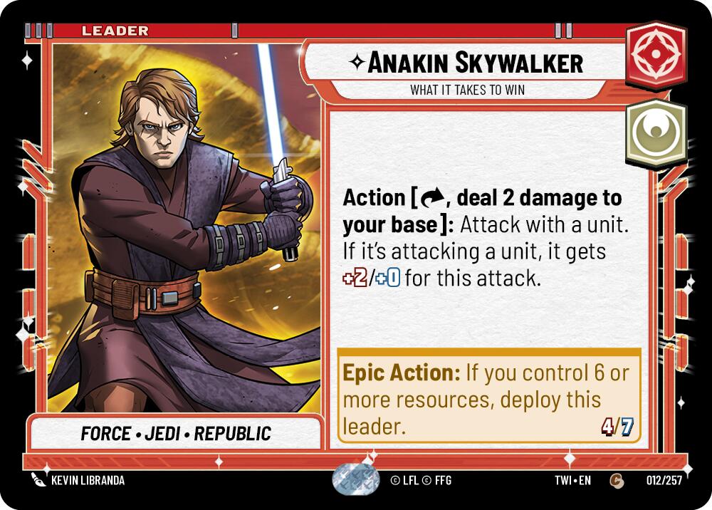 Anakin Skywalker - What it Takes to Win (012/257) (012/257) [Twilight of the Republic] | Eastridge Sports Cards & Games