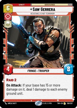 Saw Gerrera - Resistance is Not Terrorism (150/257) - Twilight of the Republic