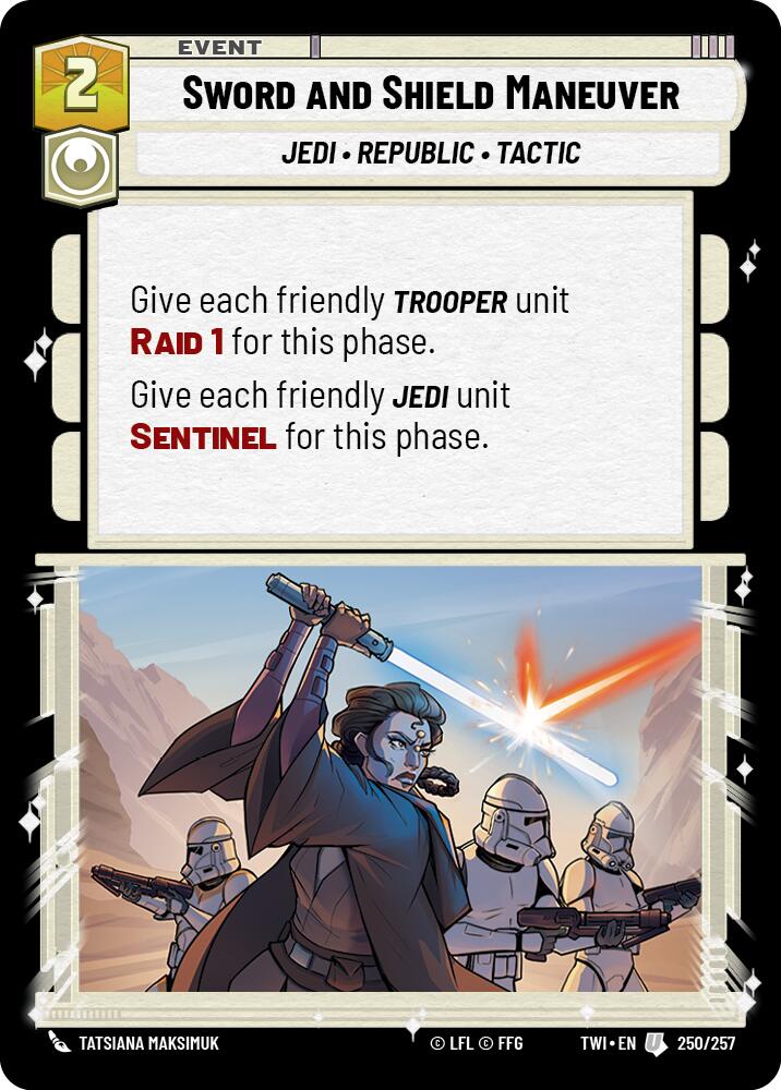 Sword and Shield Maneuver (250/257) (250/257) [Twilight of the Republic] | Eastridge Sports Cards & Games