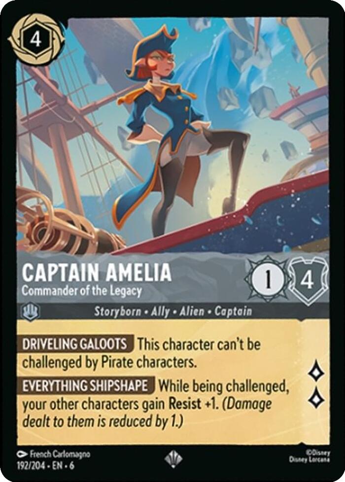Captain Amelia - Commander of the Legacy (192/204) [Azurite Sea] | Eastridge Sports Cards & Games