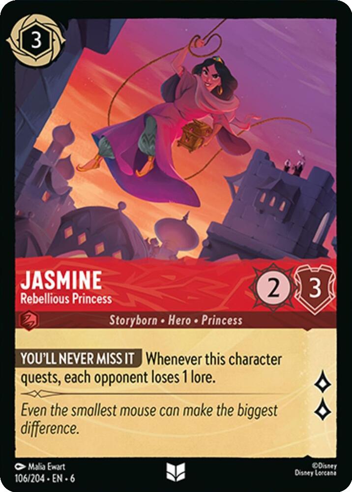 Jasmine - Rebellious Princess (106/204) [Azurite Sea] | Eastridge Sports Cards & Games