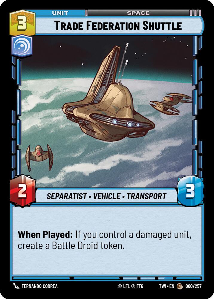 Trade Federation Shuttle (060/257) (060/257) [Twilight of the Republic] | Eastridge Sports Cards & Games