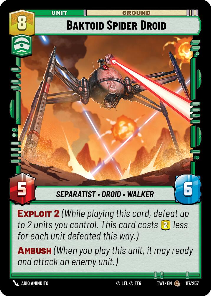 Baktoid Spider Droid (117/257) (117/257) [Twilight of the Republic] | Eastridge Sports Cards & Games
