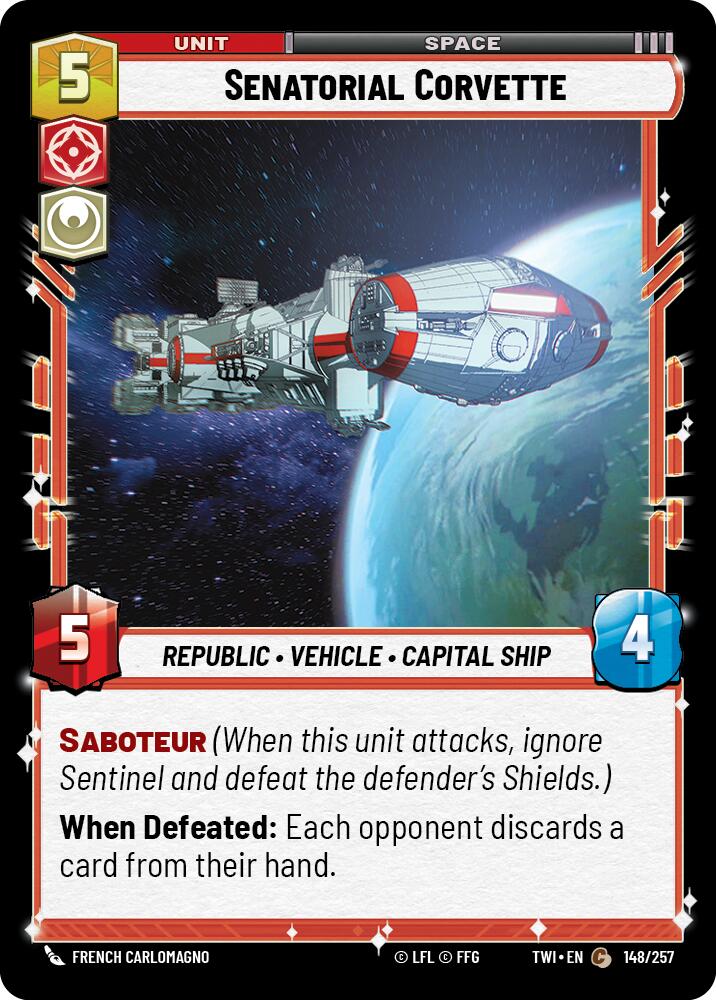 Senatorial Corvette (148/257) (148/257) [Twilight of the Republic] | Eastridge Sports Cards & Games