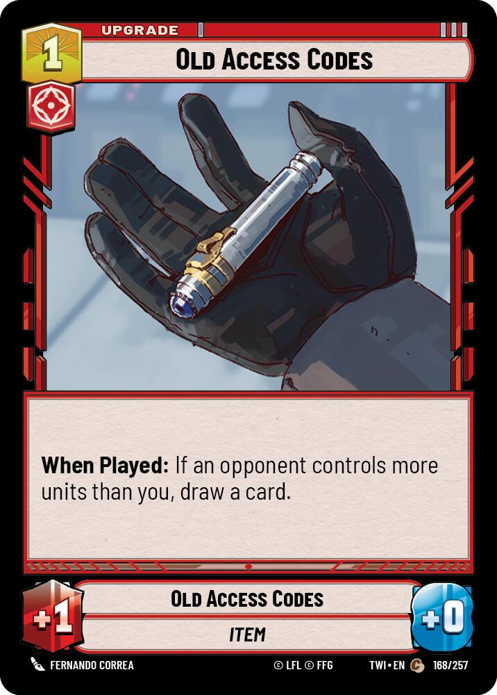 Old Access Codes (168/257) (168/257) [Twilight of the Republic] | Eastridge Sports Cards & Games