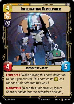 Infiltrating Demolisher (182/257) - Twilight of the Republic