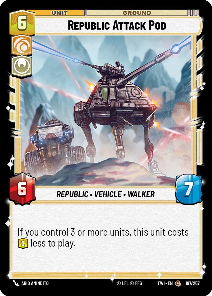 Republic Attack Pod (197/257) (197/257) [Twilight of the Republic] | Eastridge Sports Cards & Games